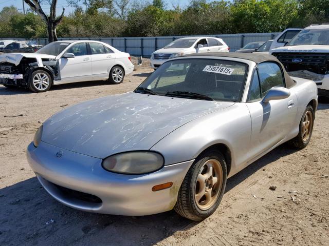 JM1NB3539X0121012 - 1999 MAZDA MX-5 MIATA SILVER photo 2