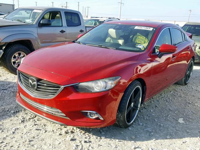 JM1GJ1W59E1104122 - 2014 MAZDA 6 GRAND TO RED photo 2