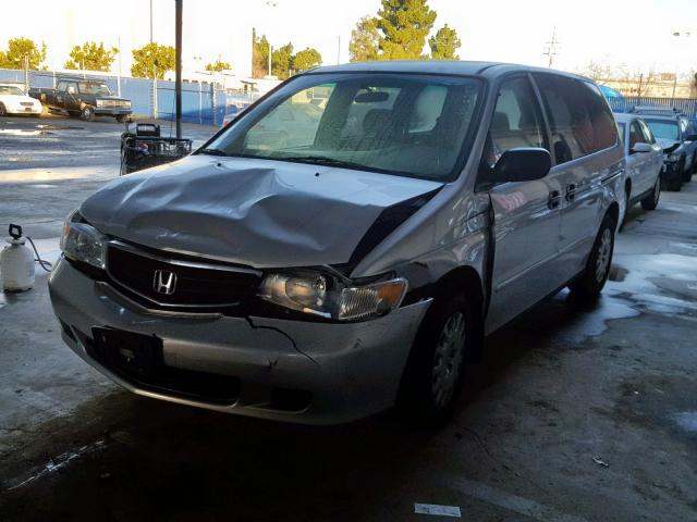 5FNRL18554B113664 - 2004 HONDA ODYSSEY LX SILVER photo 2