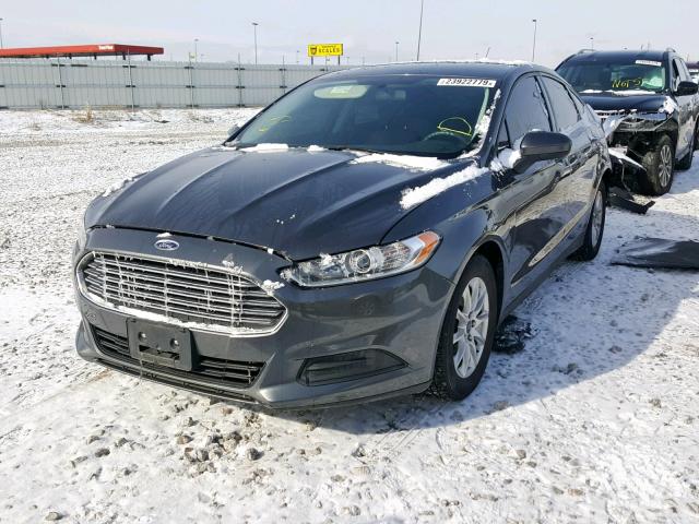 3FA6P0G79FR182773 - 2015 FORD FUSION S GRAY photo 2