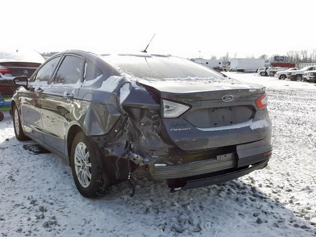 3FA6P0G79FR182773 - 2015 FORD FUSION S GRAY photo 3