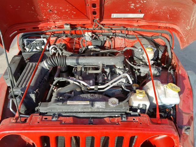 1J4FA69S14P719392 - 2004 JEEP WRANGLER / RED photo 7