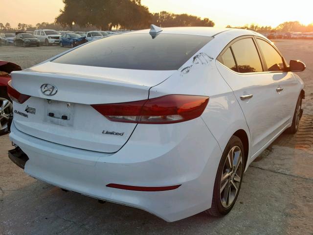 5NPD84LF1HH028907 - 2017 HYUNDAI ELANTRA WHITE photo 4