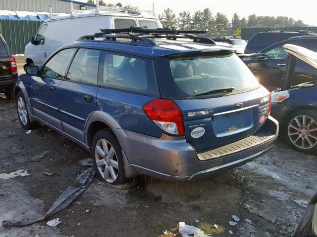 4S4BP61C397347936 - 2009 SUBARU OUTBACK 2. BLUE photo 3