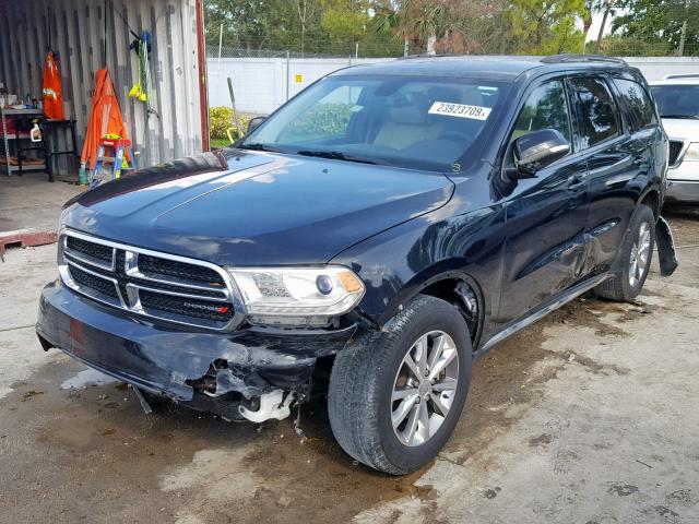 1C4RDHDG7EC438375 - 2014 DODGE DURANGO LI BLACK photo 2