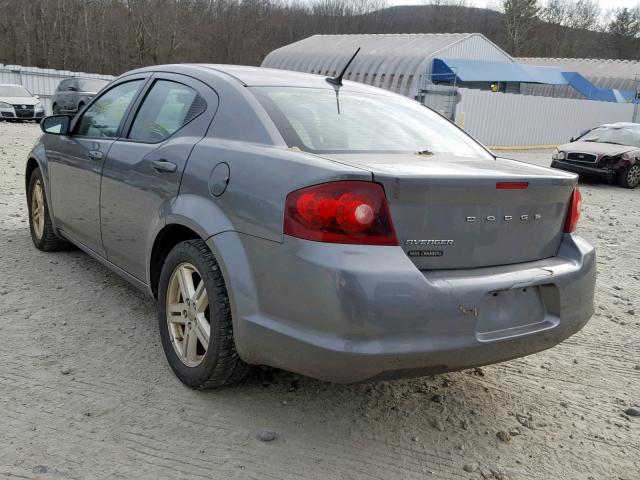 1B3BD1FB8BN583744 - 2011 DODGE AVENGER MA GRAY photo 3