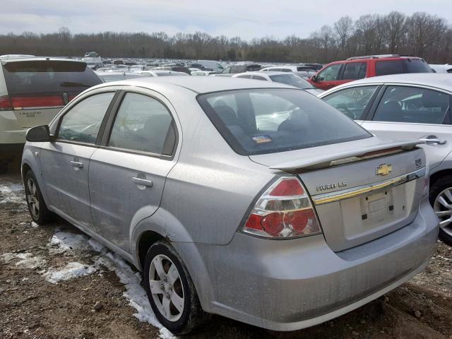 KL1TD56647B148510 - 2007 CHEVROLET AVEO BASE Gümüş foto 3