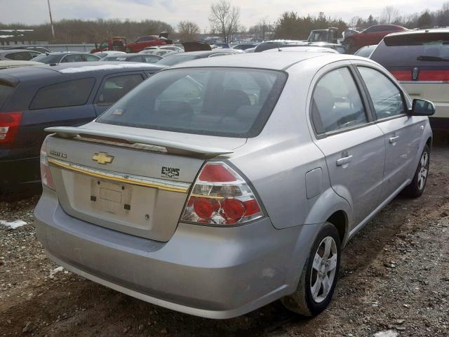KL1TD56647B148510 - 2007 CHEVROLET AVEO BASE Gümüş foto 4