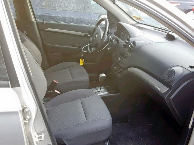 KL1TD56647B148510 - 2007 CHEVROLET AVEO BASE Gümüş foto 5