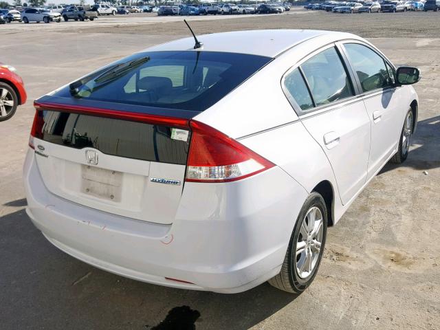 JHMZE2H79AS010696 - 2010 HONDA INSIGHT EX WHITE photo 4