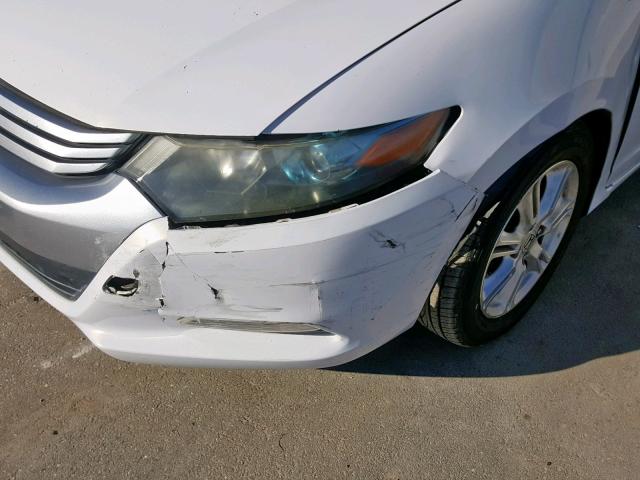 JHMZE2H79AS010696 - 2010 HONDA INSIGHT EX WHITE photo 9