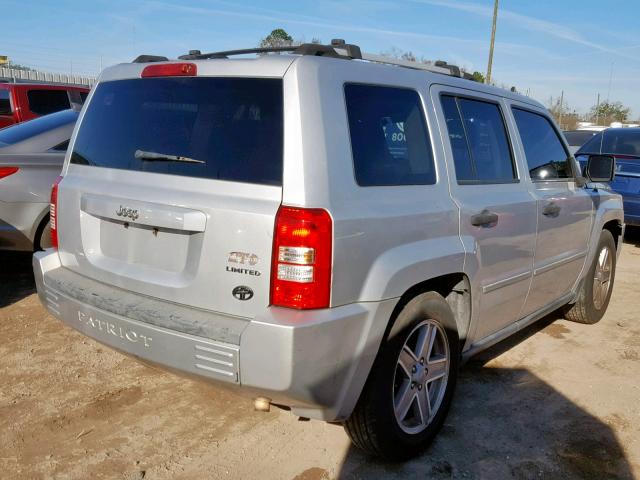 1J8FT48W97D317143 - 2007 JEEP PATRIOT LI SILVER photo 4