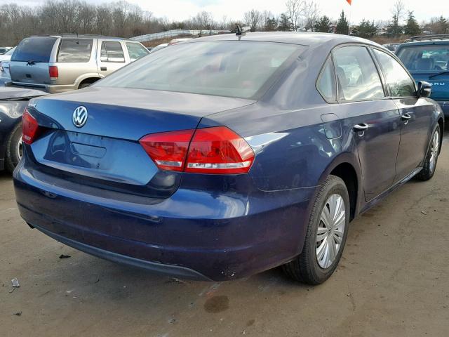 1VWAP7A31EC018981 - 2014 VOLKSWAGEN PASSAT S BLUE photo 4