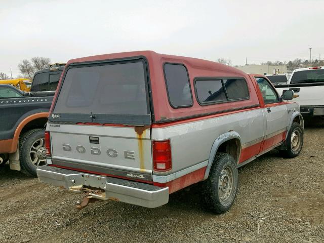 1B7GG26X9LS676658 - 1990 DODGE DAKOTA RED photo 4