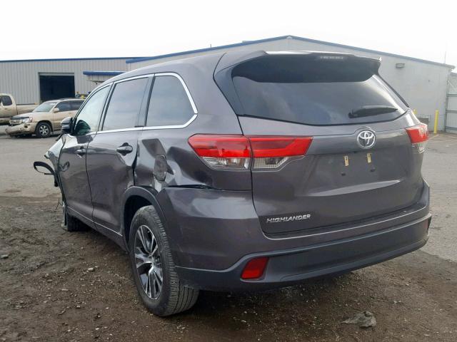 5TDZZRFH1HS208363 - 2017 TOYOTA HIGHLANDER SILVER photo 3