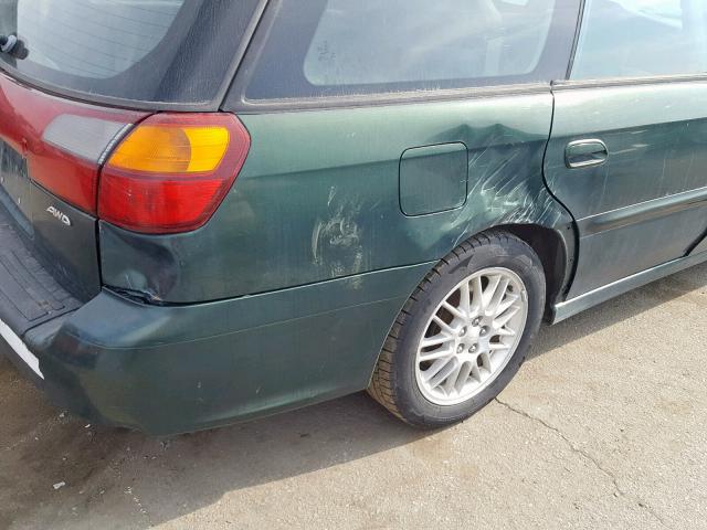 4S3BH635836308787 - 2003 SUBARU LEGACY L GREEN photo 10