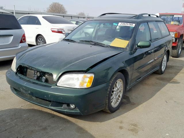 4S3BH635836308787 - 2003 SUBARU LEGACY L GREEN photo 2