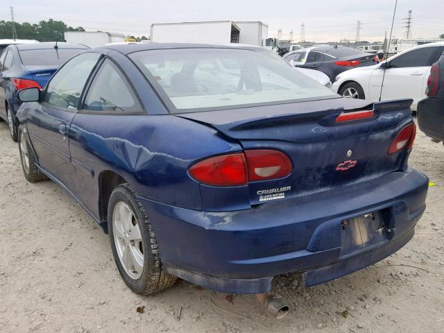 1G1JH12T927134955 - 2002 CHEVROLET CAVALIER Z BLUE photo 3