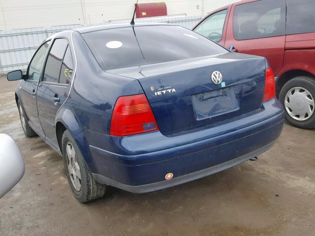 3VWSB69M72M184765 - 2002 VOLKSWAGEN JETTA GLS BLUE photo 3