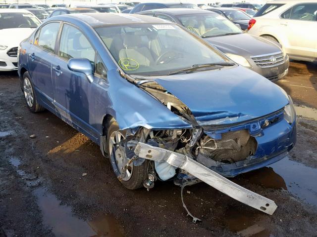 2HGFA16508H534981 - 2008 HONDA CIVIC LX BLUE photo 1