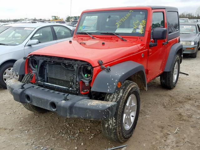 1C4AJWAG9GL287590 - 2016 JEEP WRANGLER S RED photo 2