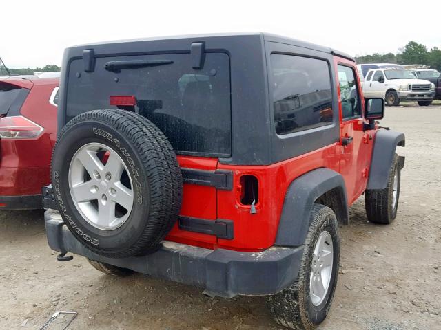 1C4AJWAG9GL287590 - 2016 JEEP WRANGLER S RED photo 4