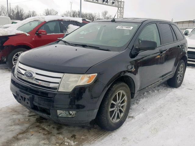 2FMDK48C48BA98246 - 2008 FORD EDGE SEL BLACK photo 2