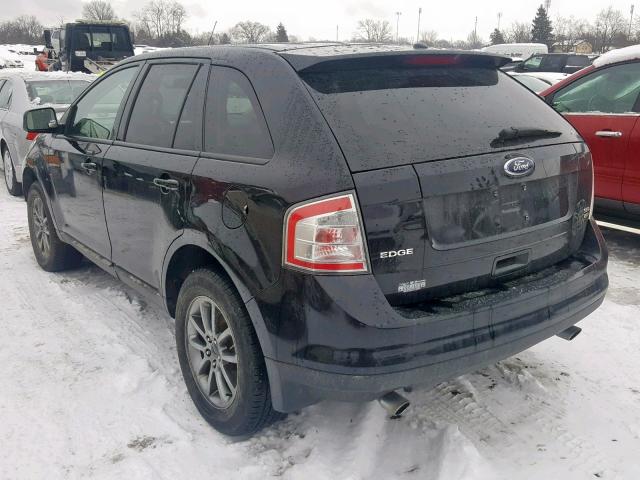 2FMDK48C48BA98246 - 2008 FORD EDGE SEL BLACK photo 3