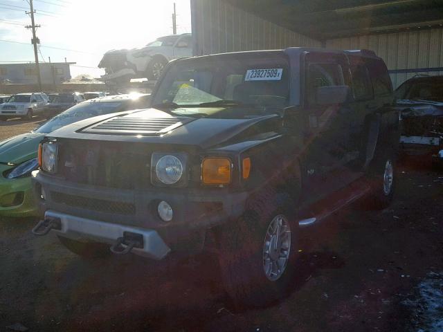 5GTEN13E988200742 - 2008 HUMMER H3 BLACK photo 2