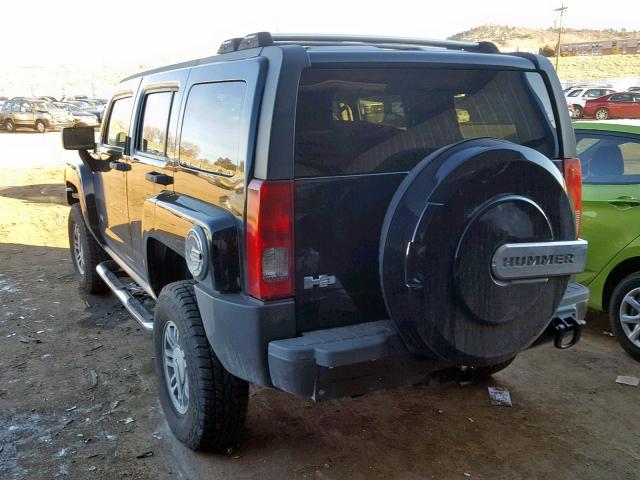 5GTEN13E988200742 - 2008 HUMMER H3 BLACK photo 3