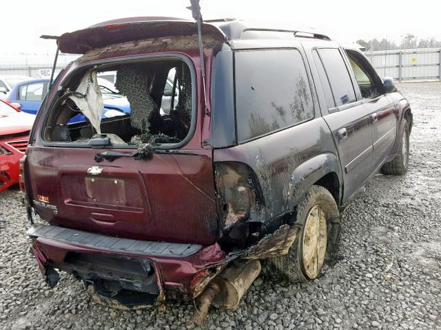 1GNET16S166165449 - 2006 CHEVROLET TRAILBLAZE BURGUNDY photo 4