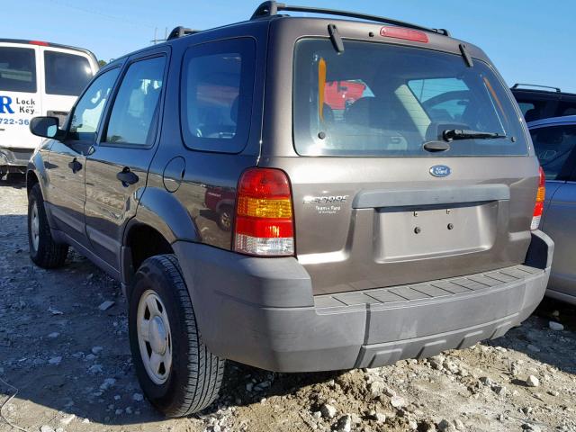 1FMYU02Z47KA66192 - 2007 FORD ESCAPE XLS CHARCOAL photo 3