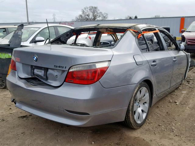 WBANB33524B109771 - 2004 BMW 545 I GRAY photo 4