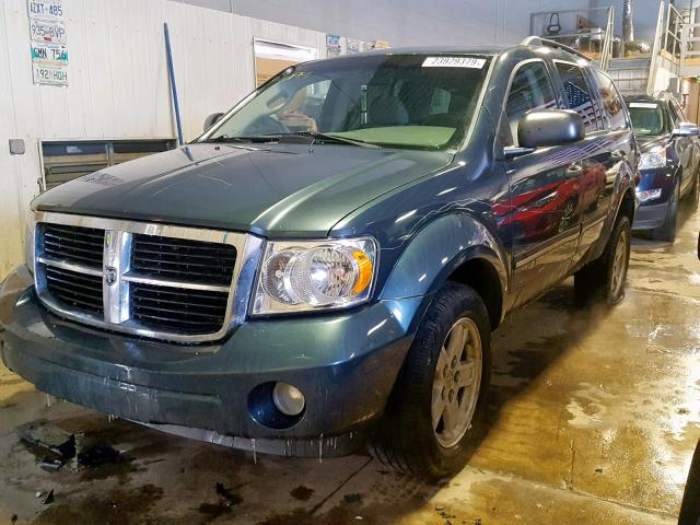 1D8HB48N08F133176 - 2008 DODGE DURANGO SL BLUE photo 2