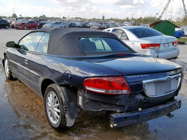 1C3EL45R02N262624 - 2002 CHRYSLER SEBRING LX BLACK photo 3