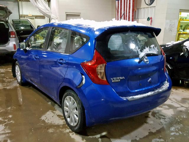 3N1CE2CPXFL364427 - 2015 NISSAN VERSA NOTE BLUE photo 3