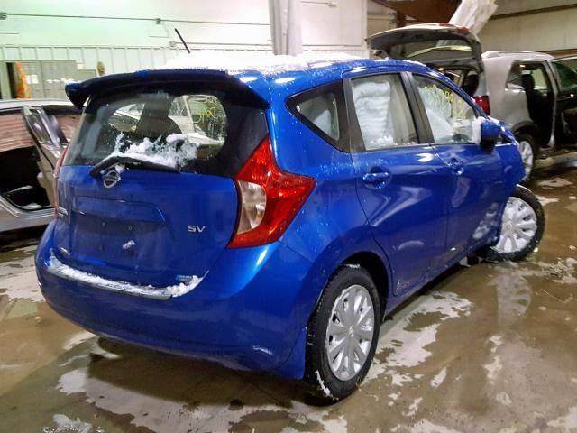 3N1CE2CPXFL364427 - 2015 NISSAN VERSA NOTE BLUE photo 4