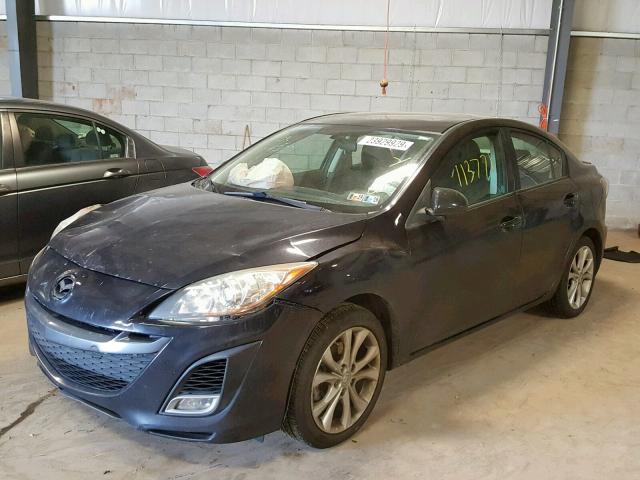 JM1BL1S65A1248246 - 2010 MAZDA 3 S BLACK photo 2