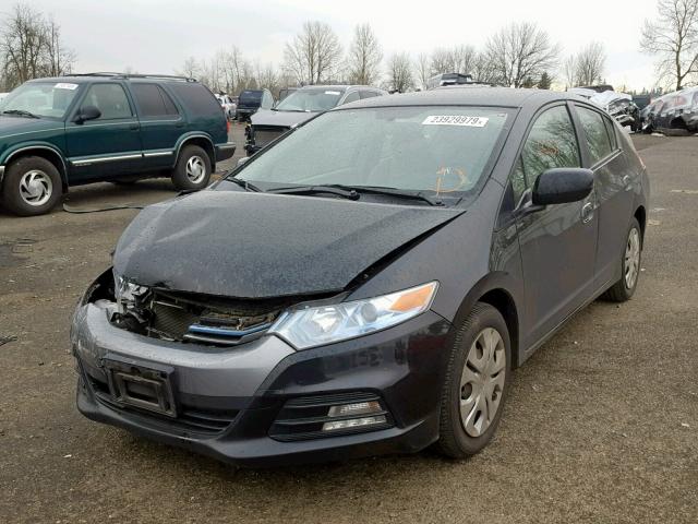 JHMZE2H54DS003819 - 2013 HONDA INSIGHT LX BLACK photo 2