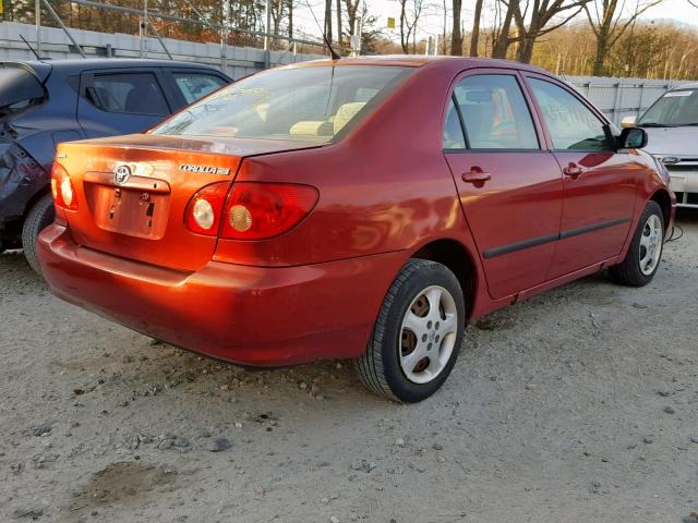 2T1BR32EX6C584690 - 2006 TOYOTA COROLLA CE RED photo 4