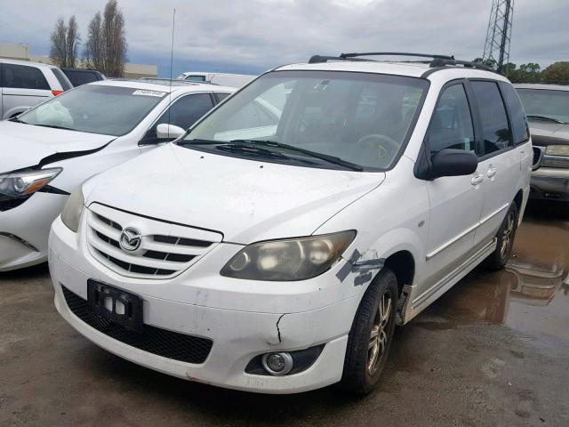 JM3LW28A060565885 - 2006 MAZDA MPV WAGON WHITE photo 2