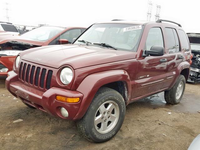 1J4GL58K12W213140 - 2002 JEEP LIBERTY LI RED photo 2