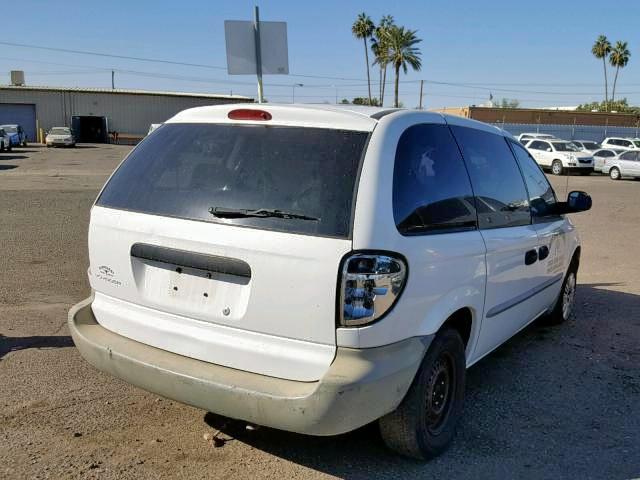 1C4GJ25B11B190740 - 2001 CHRYSLER VOYAGER WHITE photo 4