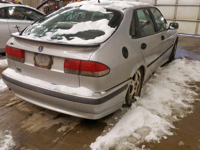 YS3DF55K912041314 - 2001 SAAB 9-3 SE SILVER photo 4