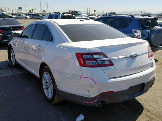 1FAHP2E87DG128165 - 2013 FORD TAURUS SEL WHITE photo 3