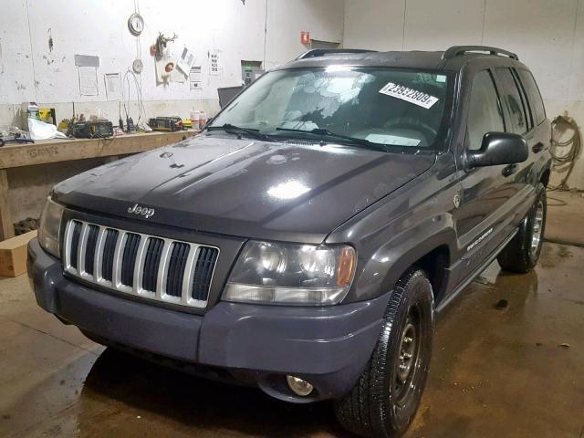 1J4GW48N34C421505 - 2004 JEEP GRAND CHER GRAY photo 2