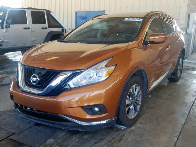 5N1AZ2MG0HN123613 - 2017 NISSAN MURANO S ORANGE photo 2