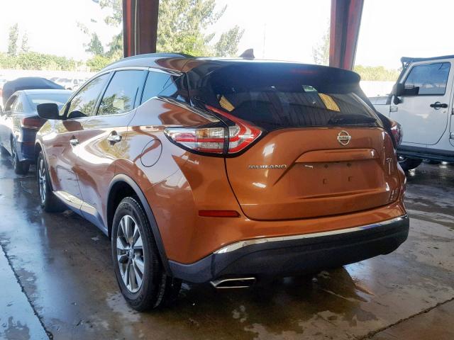 5N1AZ2MG0HN123613 - 2017 NISSAN MURANO S ORANGE photo 3