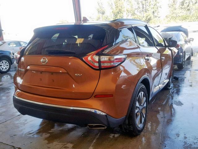 5N1AZ2MG0HN123613 - 2017 NISSAN MURANO S ORANGE photo 4