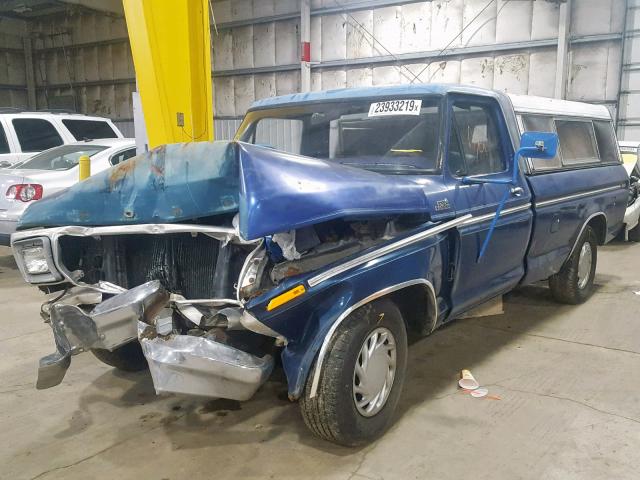 F10GRBJ5332 - 1978 FORD F100 PICKU BLUE photo 2